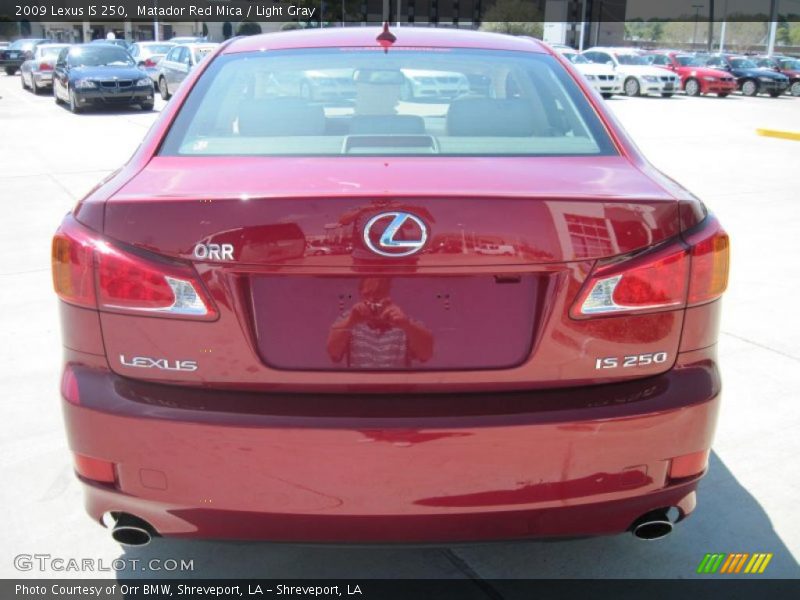 Matador Red Mica / Light Gray 2009 Lexus IS 250
