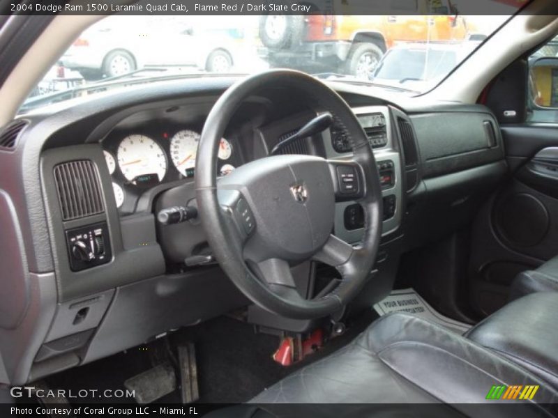Flame Red / Dark Slate Gray 2004 Dodge Ram 1500 Laramie Quad Cab