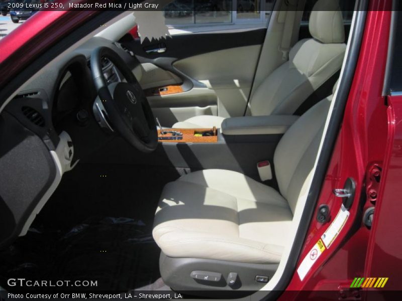 Matador Red Mica / Light Gray 2009 Lexus IS 250