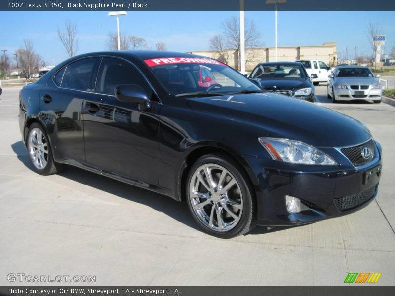 Black Sapphire Pearl / Black 2007 Lexus IS 350