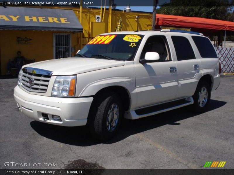 Aspen White / Pewter 2002 Cadillac Escalade AWD