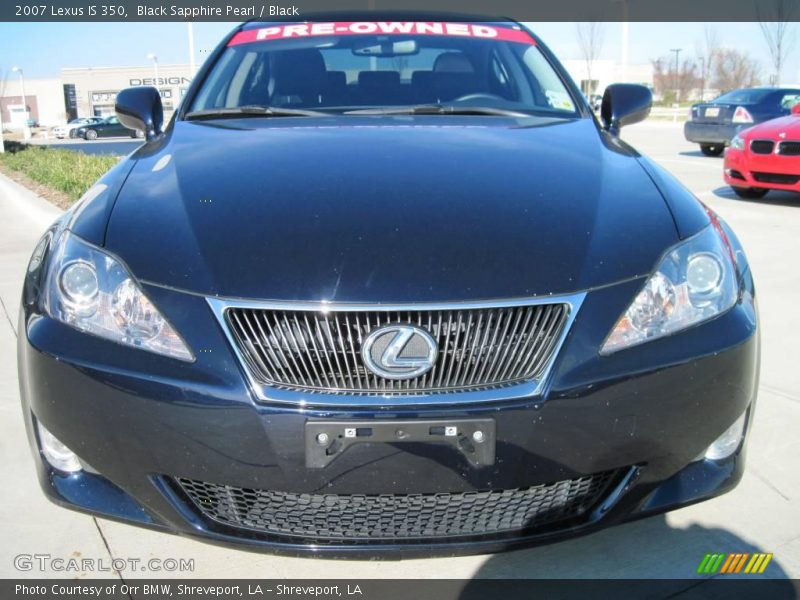 Black Sapphire Pearl / Black 2007 Lexus IS 350