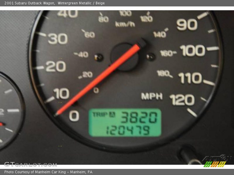 Wintergreen Metallic / Beige 2001 Subaru Outback Wagon