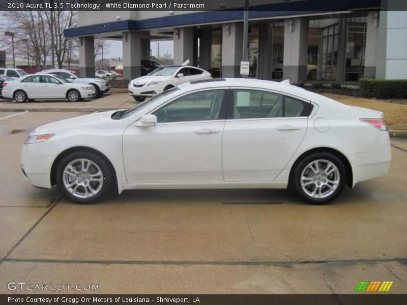 White Diamond Pearl / Parchment 2010 Acura TL 3.5 Technology