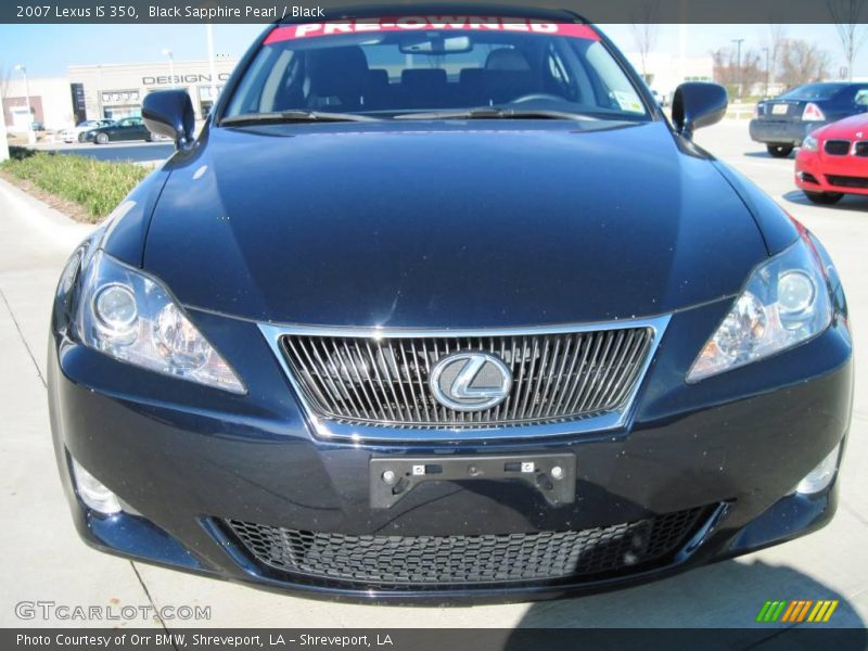 Black Sapphire Pearl / Black 2007 Lexus IS 350