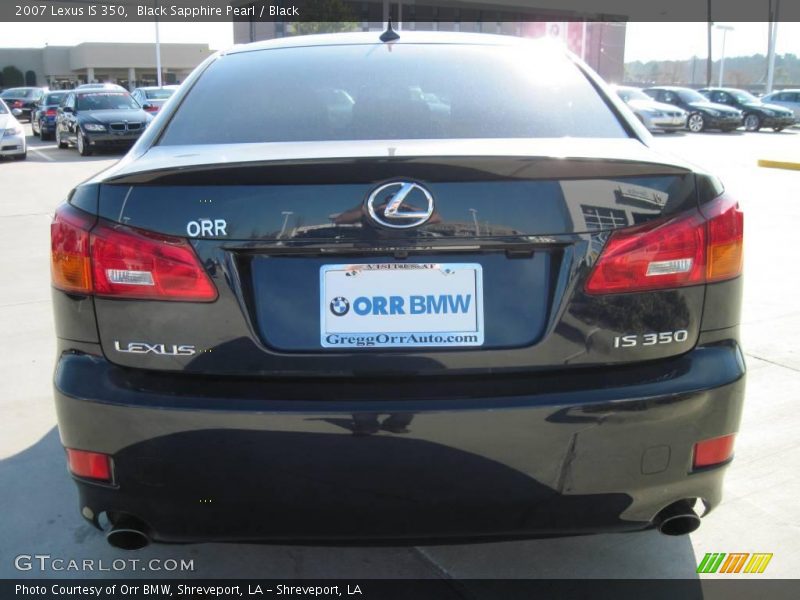 Black Sapphire Pearl / Black 2007 Lexus IS 350
