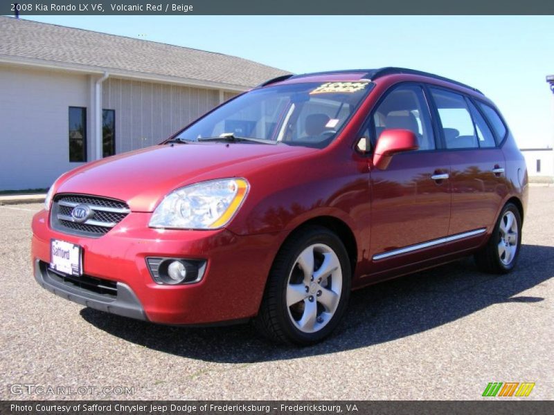 Volcanic Red / Beige 2008 Kia Rondo LX V6