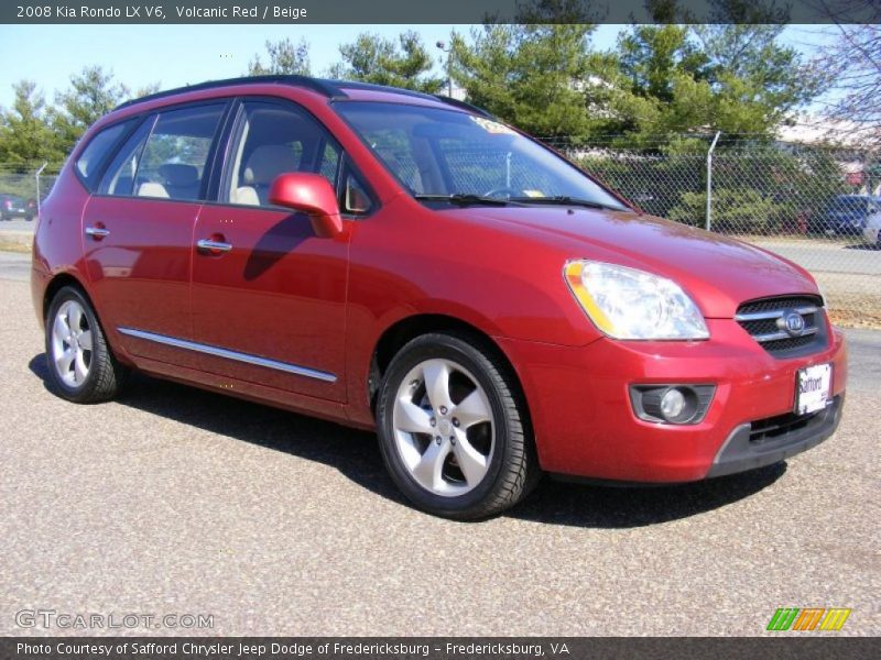 Volcanic Red / Beige 2008 Kia Rondo LX V6