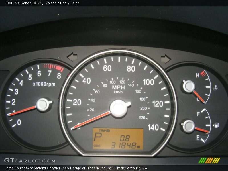 Volcanic Red / Beige 2008 Kia Rondo LX V6