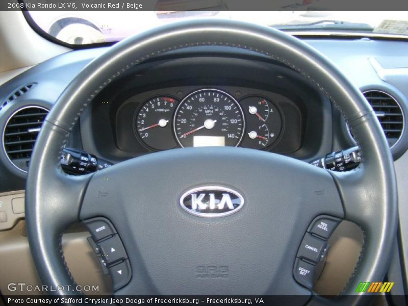 Volcanic Red / Beige 2008 Kia Rondo LX V6