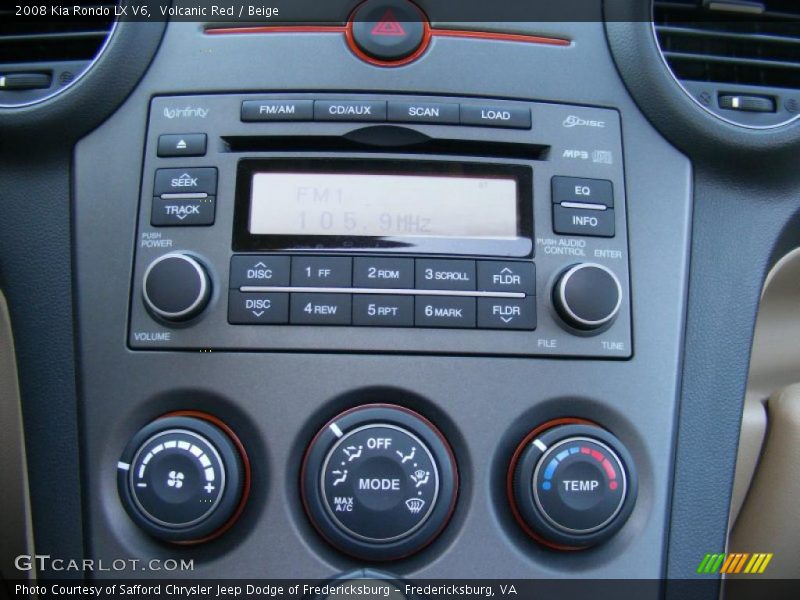 Volcanic Red / Beige 2008 Kia Rondo LX V6