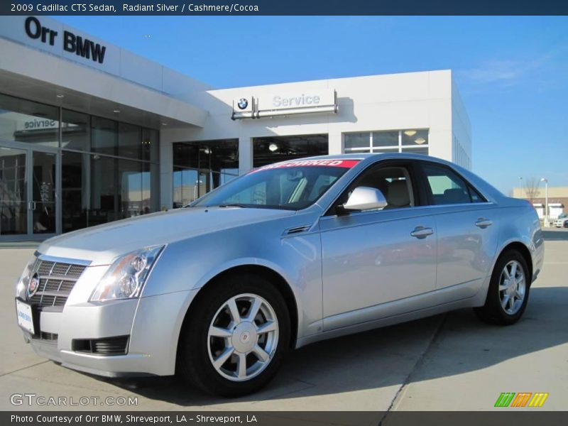 Radiant Silver / Cashmere/Cocoa 2009 Cadillac CTS Sedan