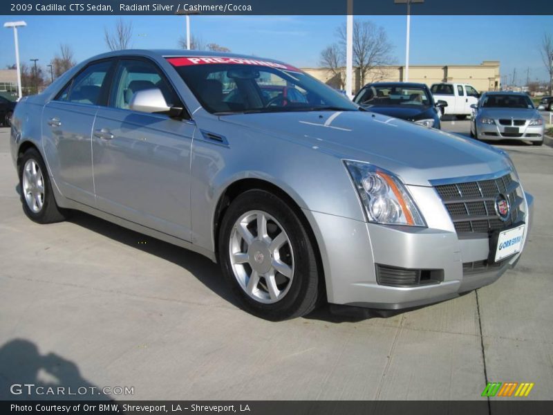 Radiant Silver / Cashmere/Cocoa 2009 Cadillac CTS Sedan