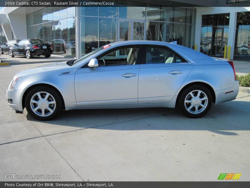 Radiant Silver / Cashmere/Cocoa 2009 Cadillac CTS Sedan