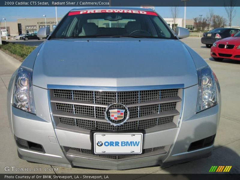 Radiant Silver / Cashmere/Cocoa 2009 Cadillac CTS Sedan