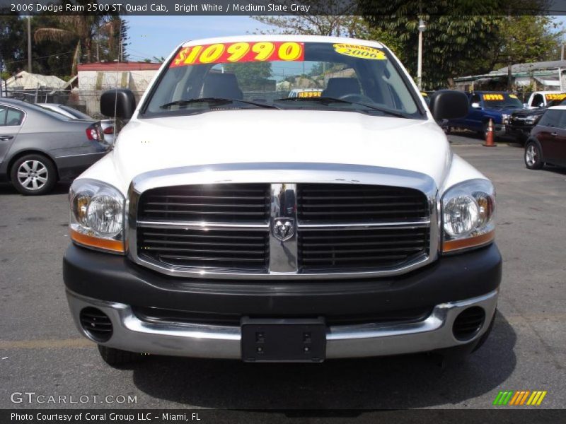Bright White / Medium Slate Gray 2006 Dodge Ram 2500 ST Quad Cab