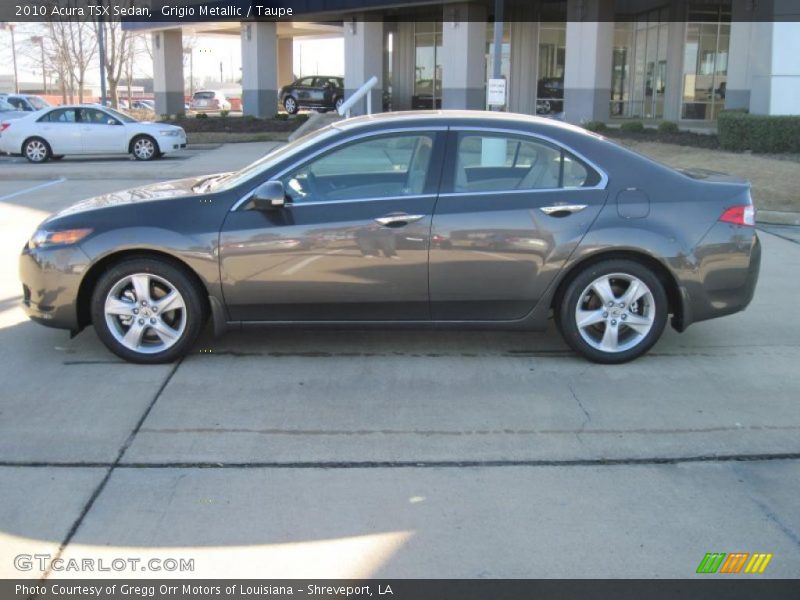 Grigio Metallic / Taupe 2010 Acura TSX Sedan