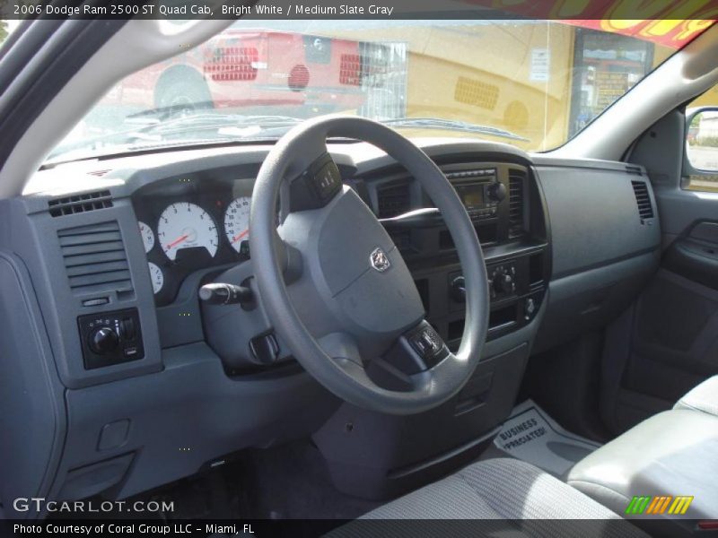 Bright White / Medium Slate Gray 2006 Dodge Ram 2500 ST Quad Cab
