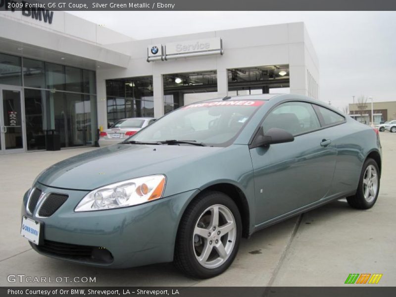 Silver Green Metallic / Ebony 2009 Pontiac G6 GT Coupe