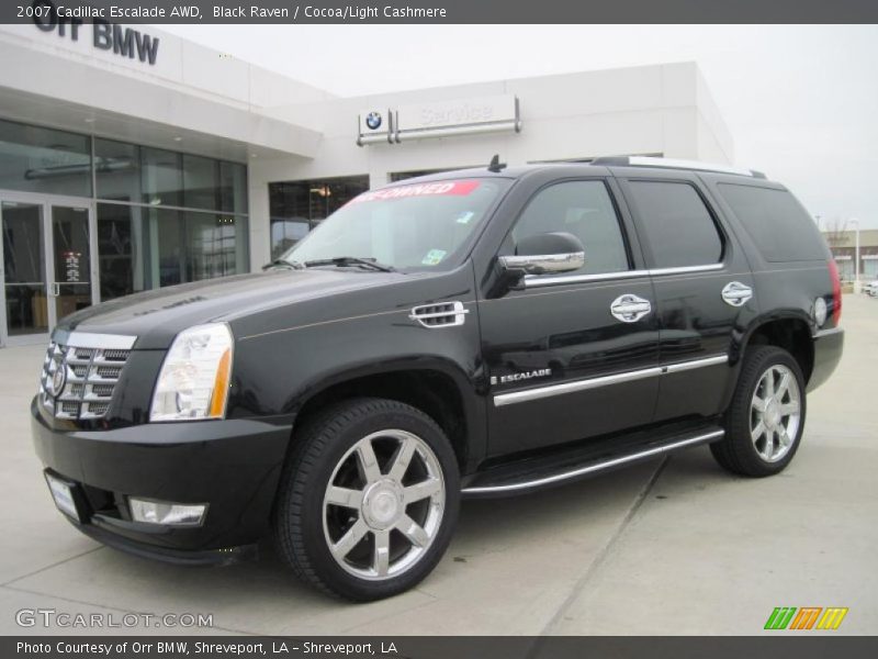 Black Raven / Cocoa/Light Cashmere 2007 Cadillac Escalade AWD