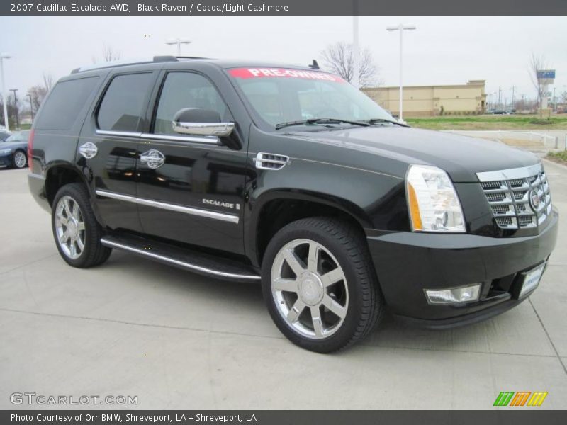 Black Raven / Cocoa/Light Cashmere 2007 Cadillac Escalade AWD