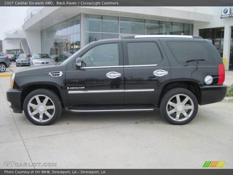 Black Raven / Cocoa/Light Cashmere 2007 Cadillac Escalade AWD