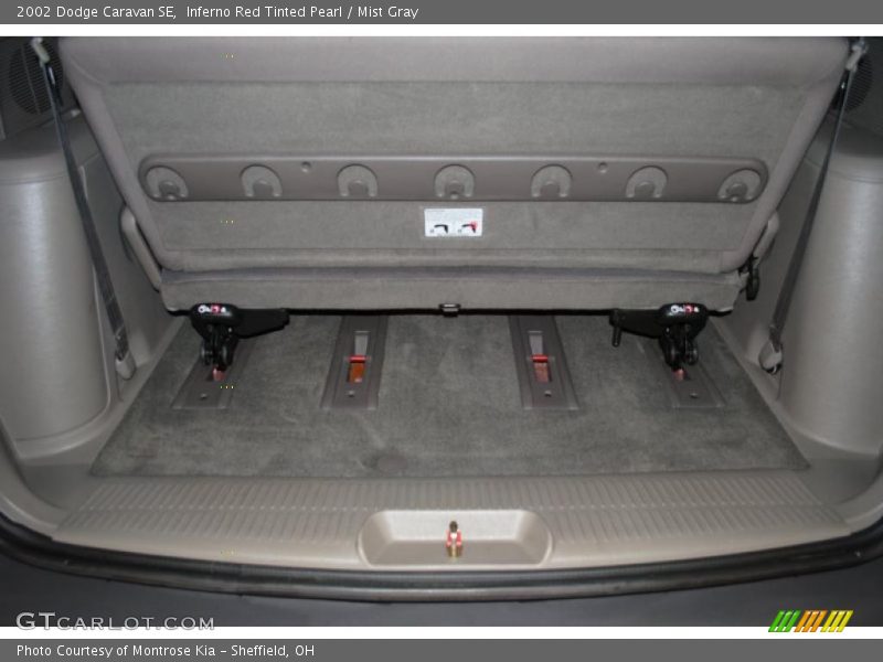 Inferno Red Tinted Pearl / Mist Gray 2002 Dodge Caravan SE