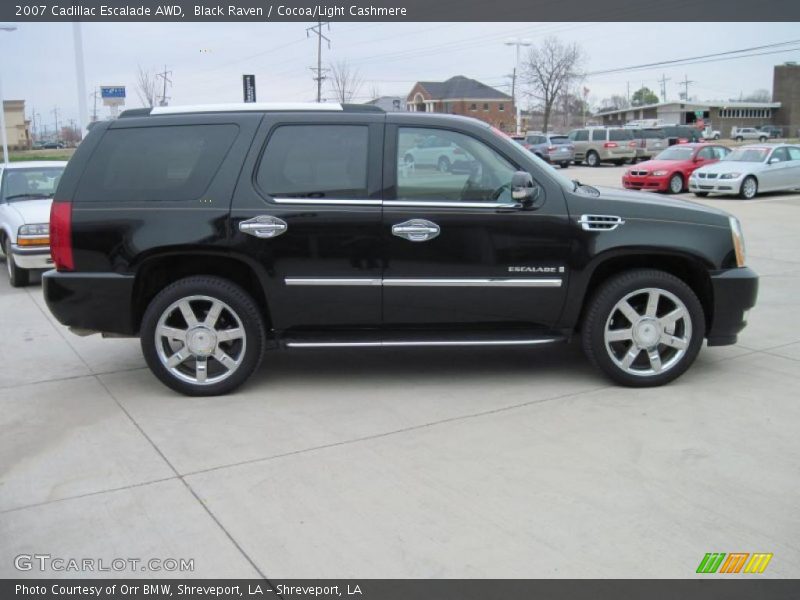 Black Raven / Cocoa/Light Cashmere 2007 Cadillac Escalade AWD