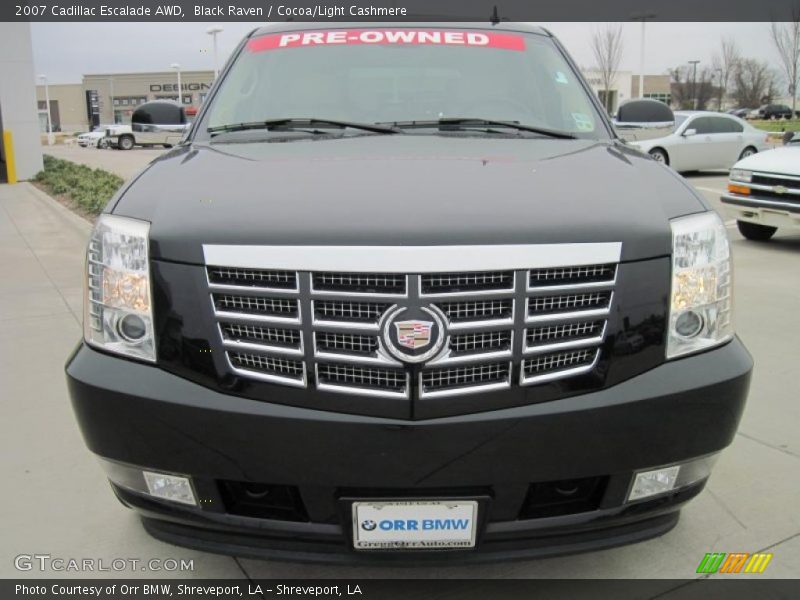 Black Raven / Cocoa/Light Cashmere 2007 Cadillac Escalade AWD