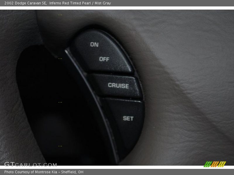 Inferno Red Tinted Pearl / Mist Gray 2002 Dodge Caravan SE