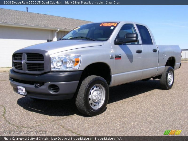 Bright Silver Metallic / Medium Slate Gray 2008 Dodge Ram 2500 ST Quad Cab 4x4