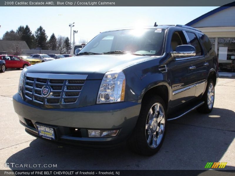 Blue Chip / Cocoa/Light Cashmere 2008 Cadillac Escalade AWD