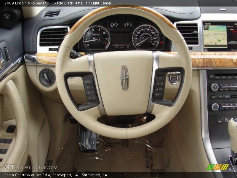 Tuxedo Black Metallic / Light Camel 2009 Lincoln MKS Sedan