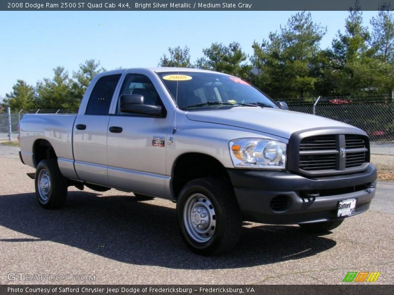 Bright Silver Metallic / Medium Slate Gray 2008 Dodge Ram 2500 ST Quad Cab 4x4