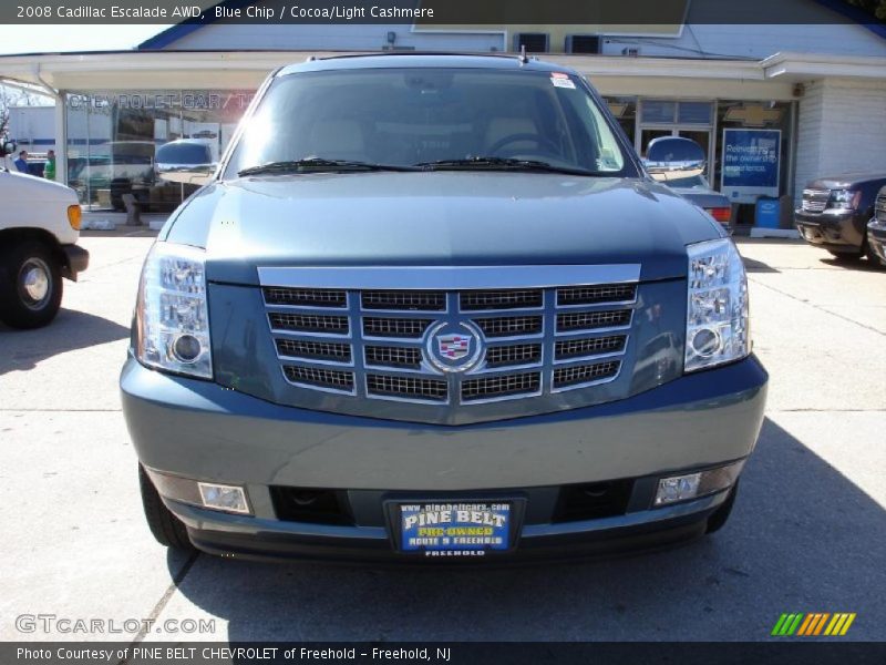 Blue Chip / Cocoa/Light Cashmere 2008 Cadillac Escalade AWD