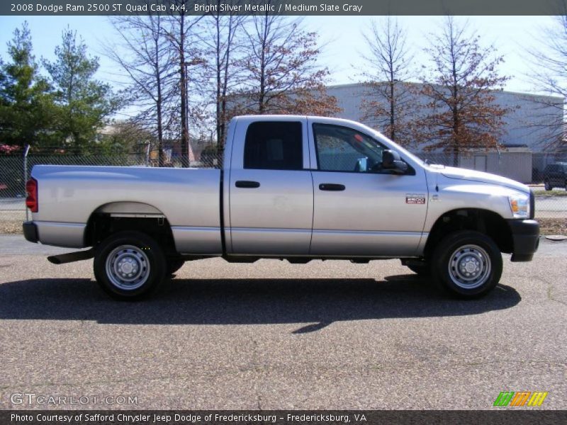 Bright Silver Metallic / Medium Slate Gray 2008 Dodge Ram 2500 ST Quad Cab 4x4