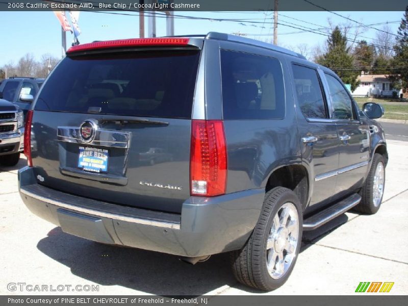 Blue Chip / Cocoa/Light Cashmere 2008 Cadillac Escalade AWD