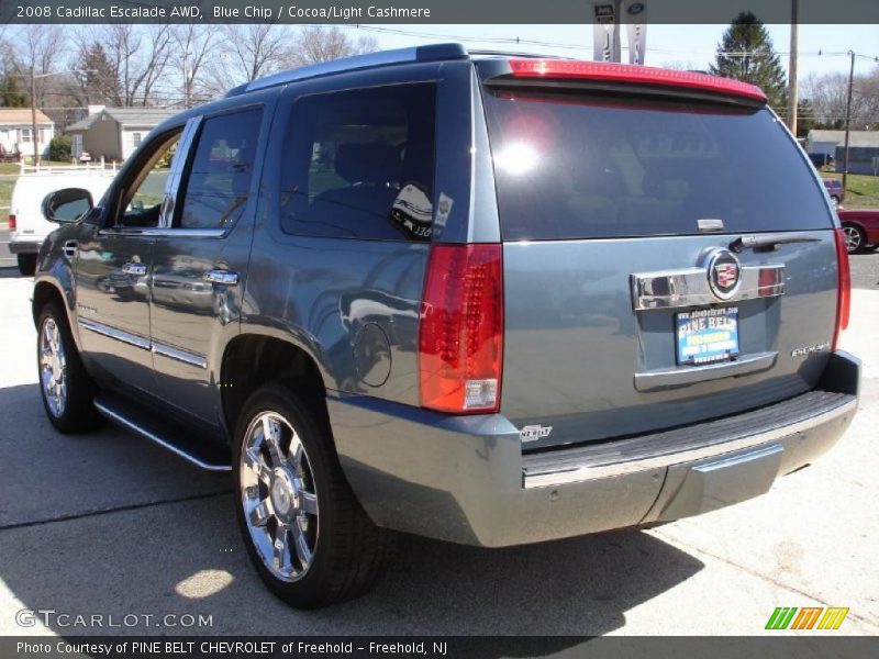 Blue Chip / Cocoa/Light Cashmere 2008 Cadillac Escalade AWD