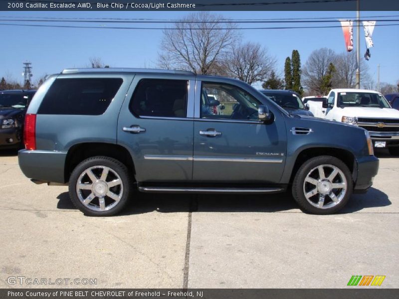 Blue Chip / Cocoa/Light Cashmere 2008 Cadillac Escalade AWD