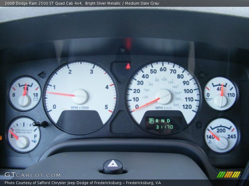 Bright Silver Metallic / Medium Slate Gray 2008 Dodge Ram 2500 ST Quad Cab 4x4