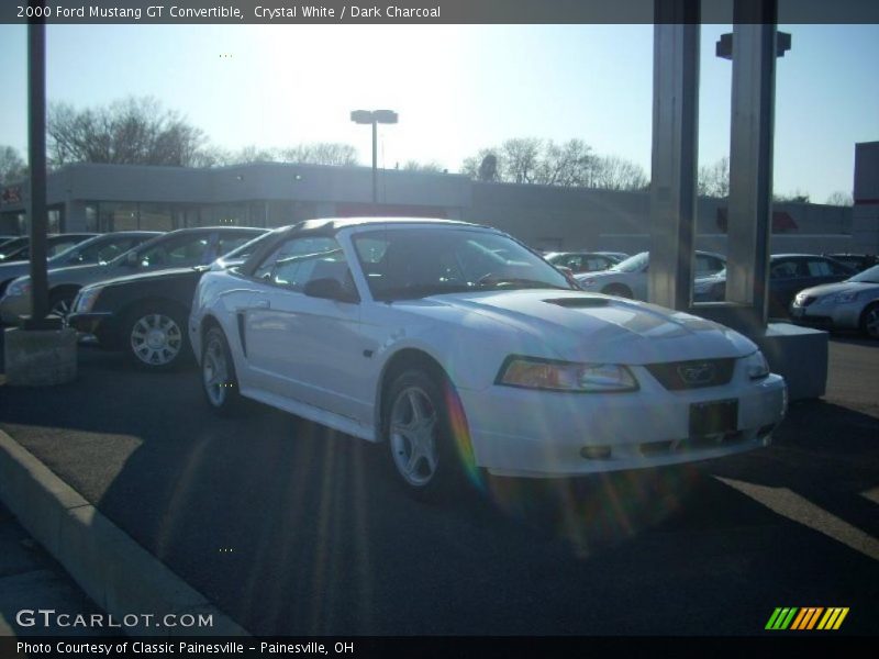 Crystal White / Dark Charcoal 2000 Ford Mustang GT Convertible