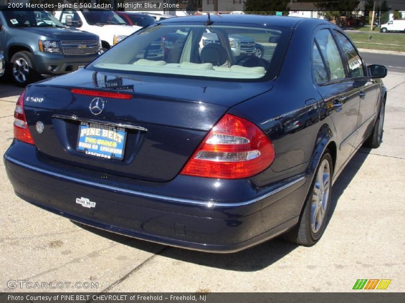 Midnight Blue / Stone 2005 Mercedes-Benz E 500 Sedan