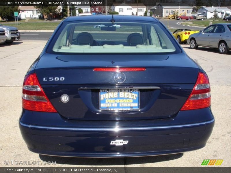 Midnight Blue / Stone 2005 Mercedes-Benz E 500 Sedan