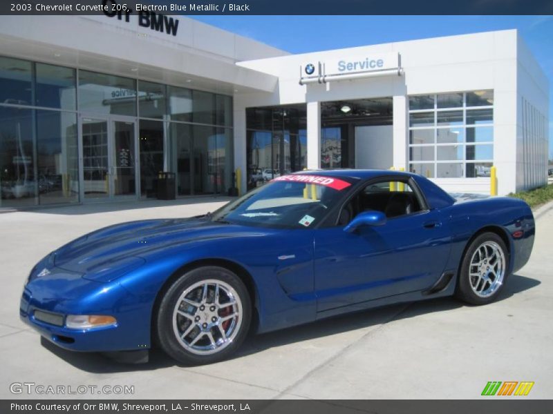 Electron Blue Metallic / Black 2003 Chevrolet Corvette Z06