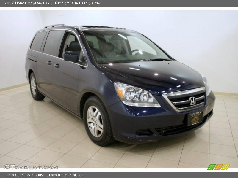 Midnight Blue Pearl / Gray 2007 Honda Odyssey EX-L