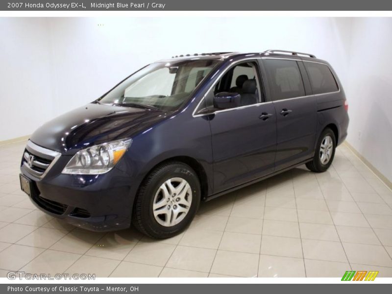 Midnight Blue Pearl / Gray 2007 Honda Odyssey EX-L
