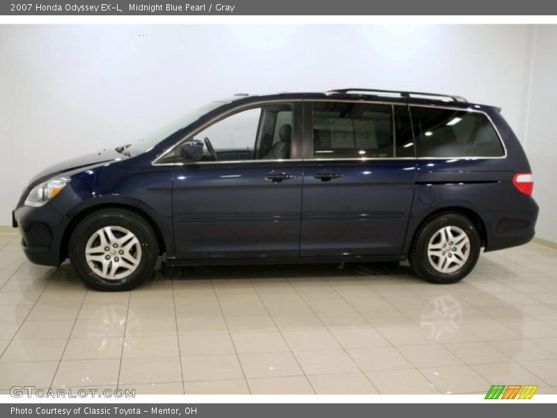 Midnight Blue Pearl / Gray 2007 Honda Odyssey EX-L