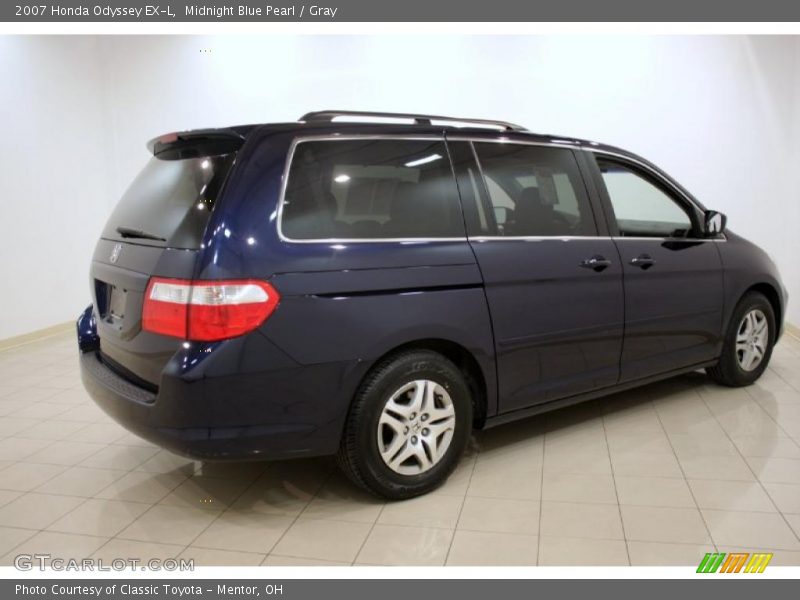 Midnight Blue Pearl / Gray 2007 Honda Odyssey EX-L