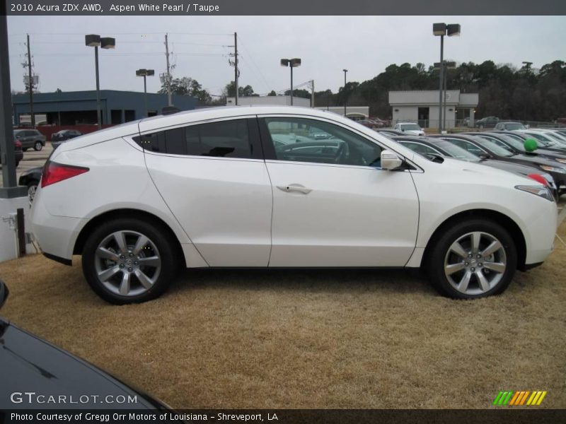 Aspen White Pearl / Taupe 2010 Acura ZDX AWD
