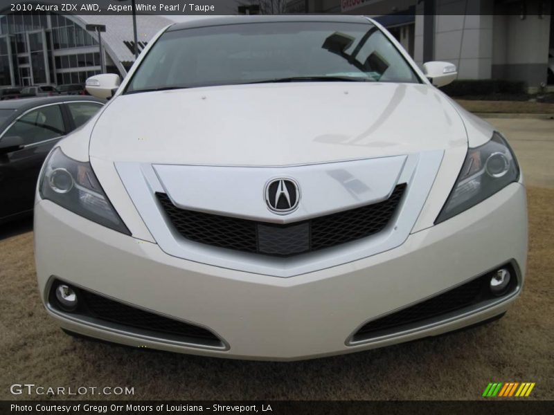Aspen White Pearl / Taupe 2010 Acura ZDX AWD